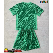 Camisa de Futebol Brasil Goleiro Equipamento Principal Infantil Copa America 2024 Manga Curta (+ Calças curtas)